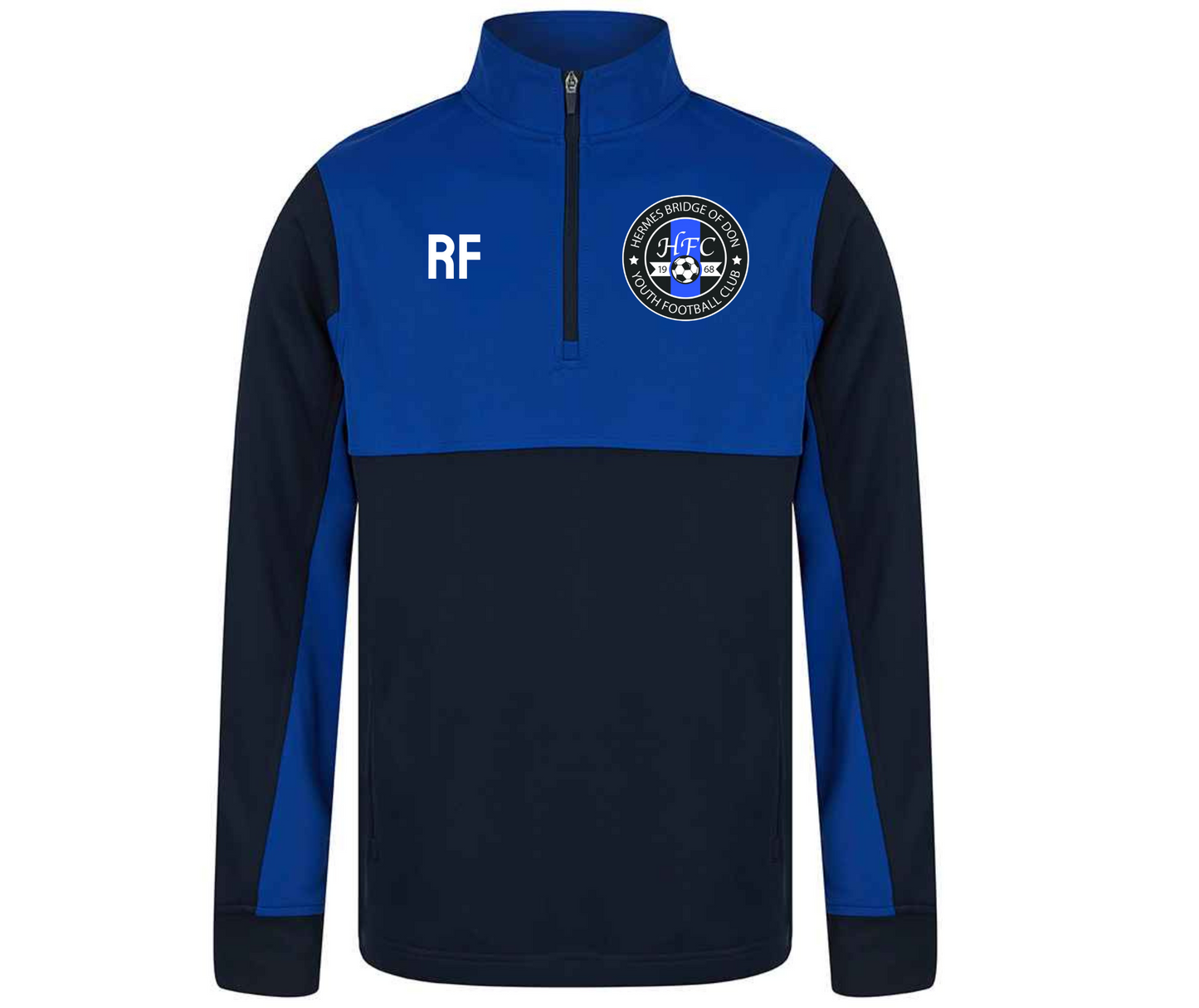 Hermes Bridge Half Zip Tracksuit Navy/Royal Blue (Embroided)