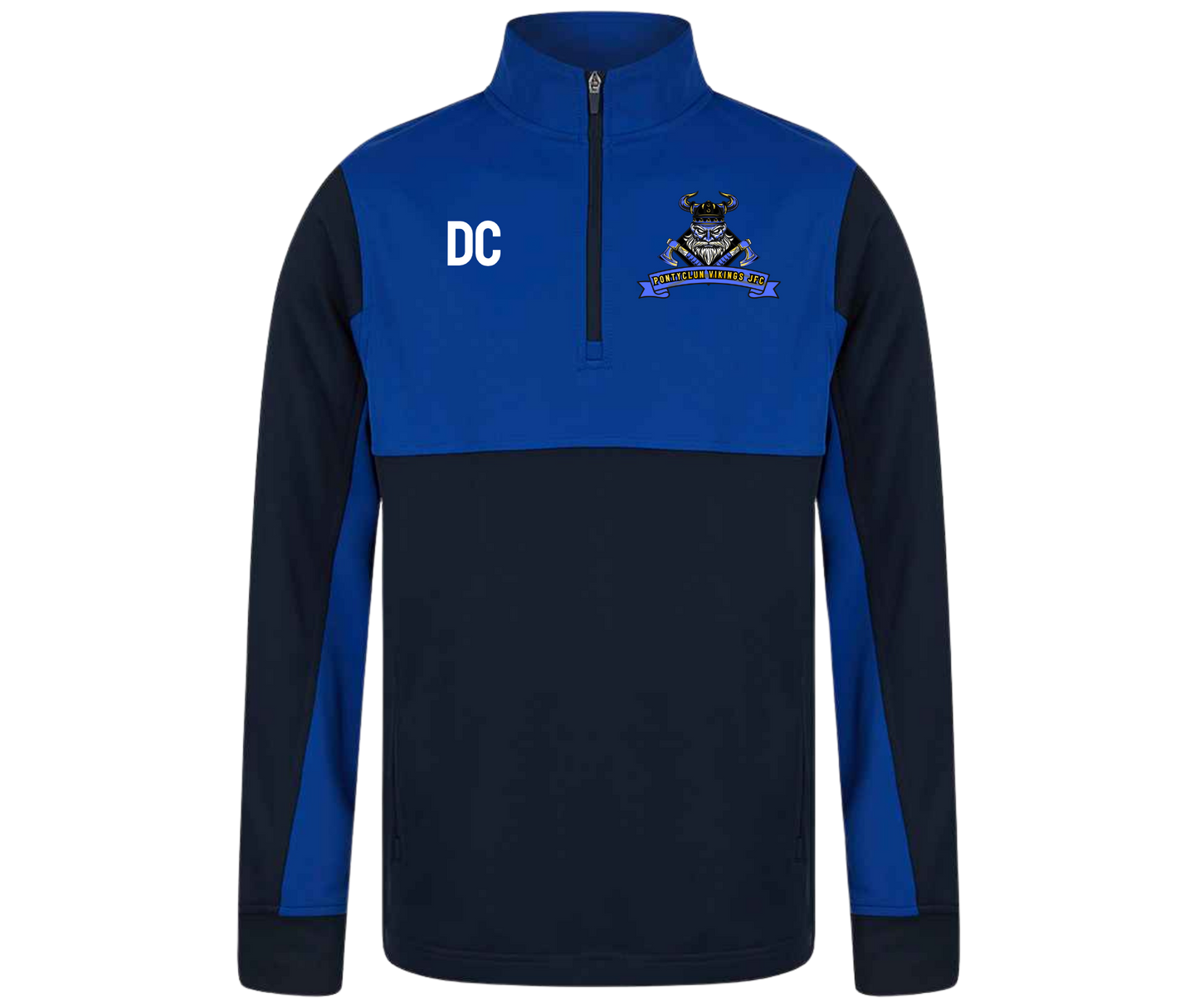 Pontyclun Vikings Half Zip Tracksuit Navy/Royal Blue (Embroided)
