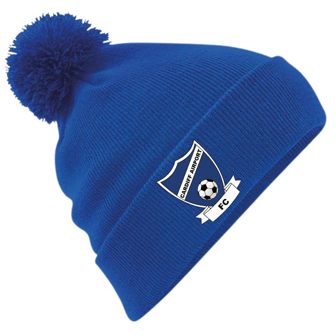 Cardiff Airport FC Embroided Pom Pom Beanie