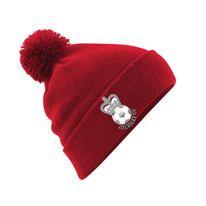 Jubilee 77 Embroided Pom Pom Beanie