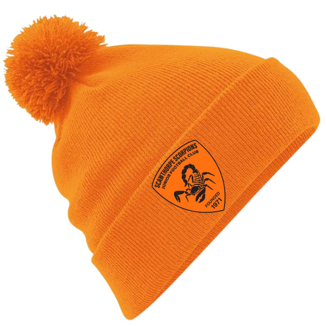 Scawthorpe Scorpions Embroided Pom Pom Beanie