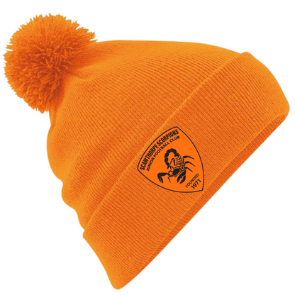 Scawthorpe Scorpions Embroided Pom Pom Beanie