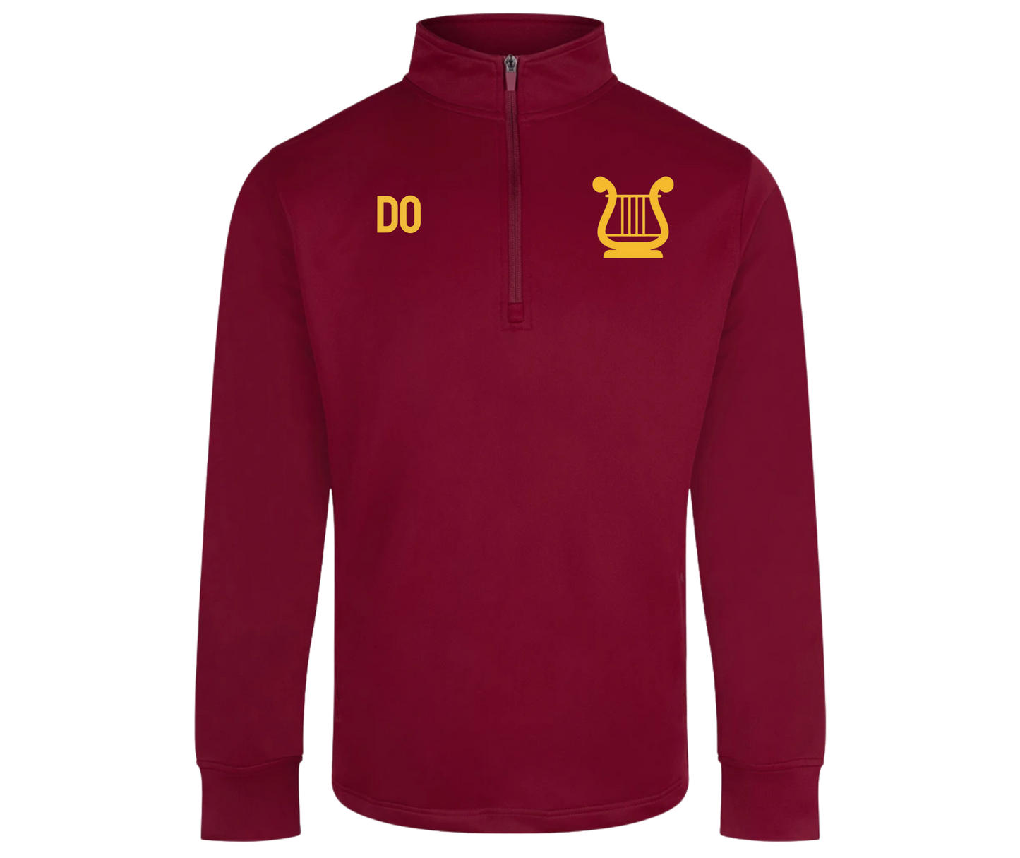 Clyde Apollo Half Zip Tracksuit Burgendy (Embroided) (Harp Logo)