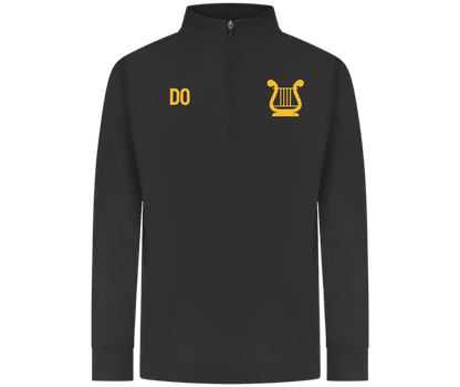 Clyde Apollo Half Zip Tracksuit Black (Embroided) (Harp Logo)