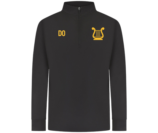 Clyde Apollo Half Zip Tracksuit Black (Embroided) (Harp Logo)