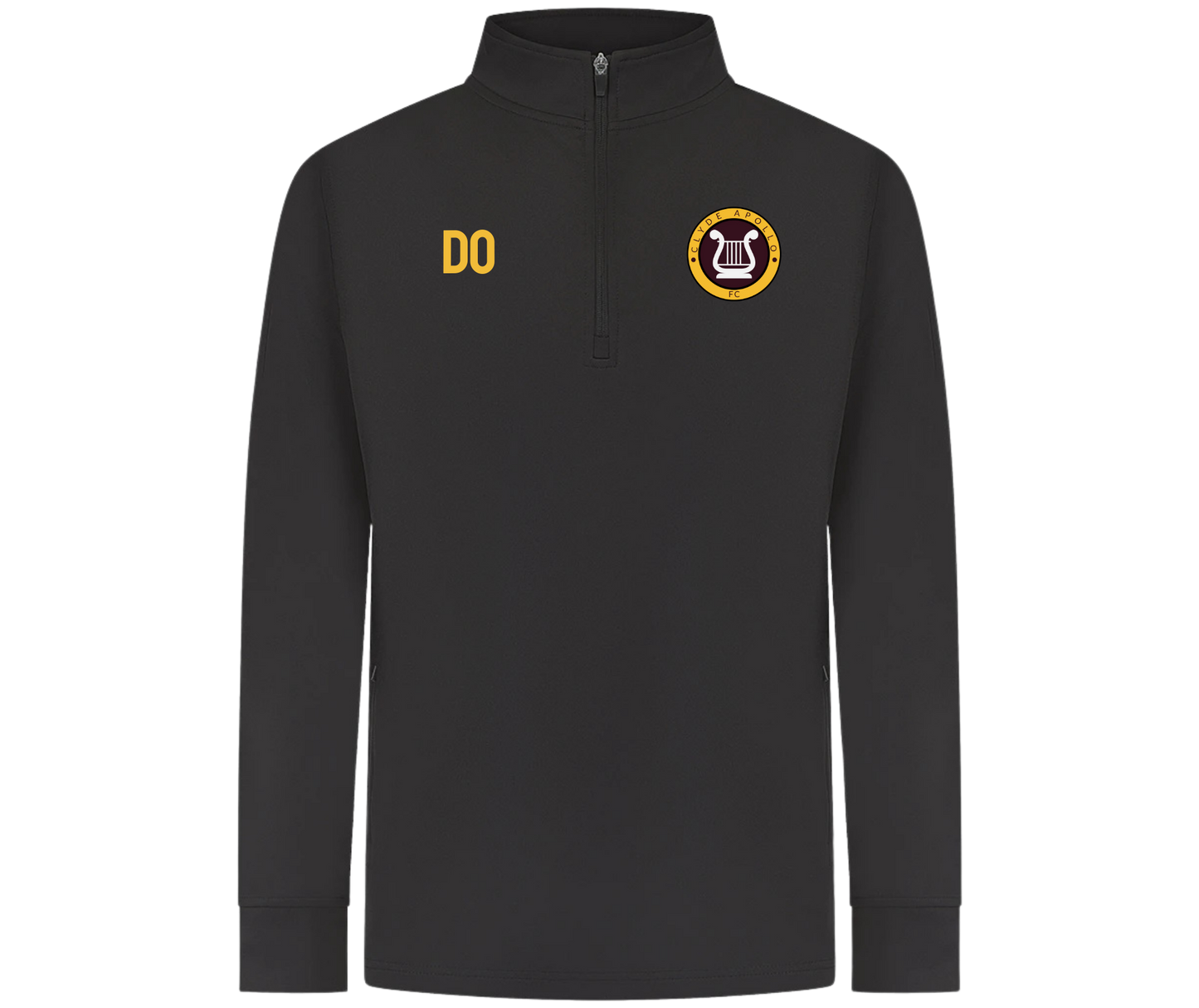 Clyde Apollo Half Zip Tracksuit Black (Embroided) (Apollo Logo)