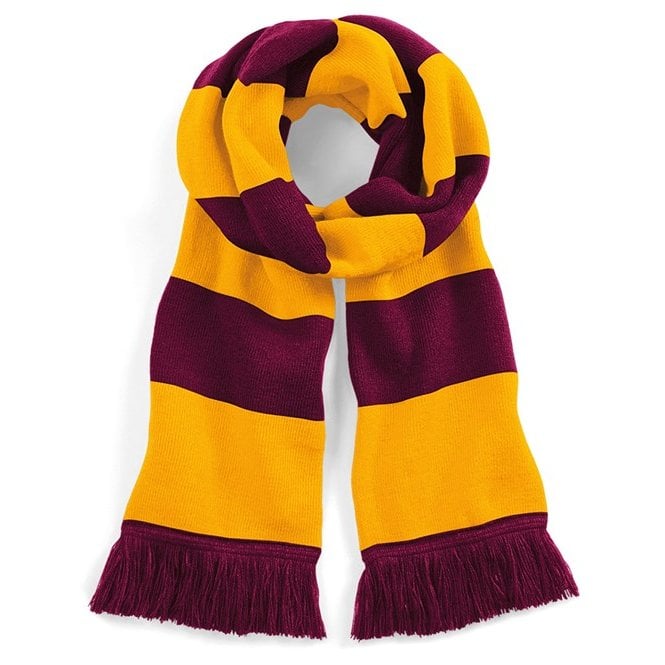 Scarf with club crest on the end.