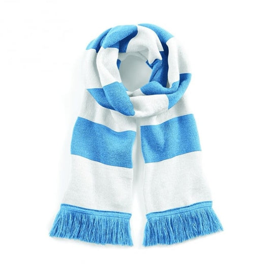 Scarf with club crest on the end.